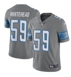 Men's Nike Detroit Lions #59 Tahir Whitehead Limited Steel Rush Vapor Untouchable NFL Jersey