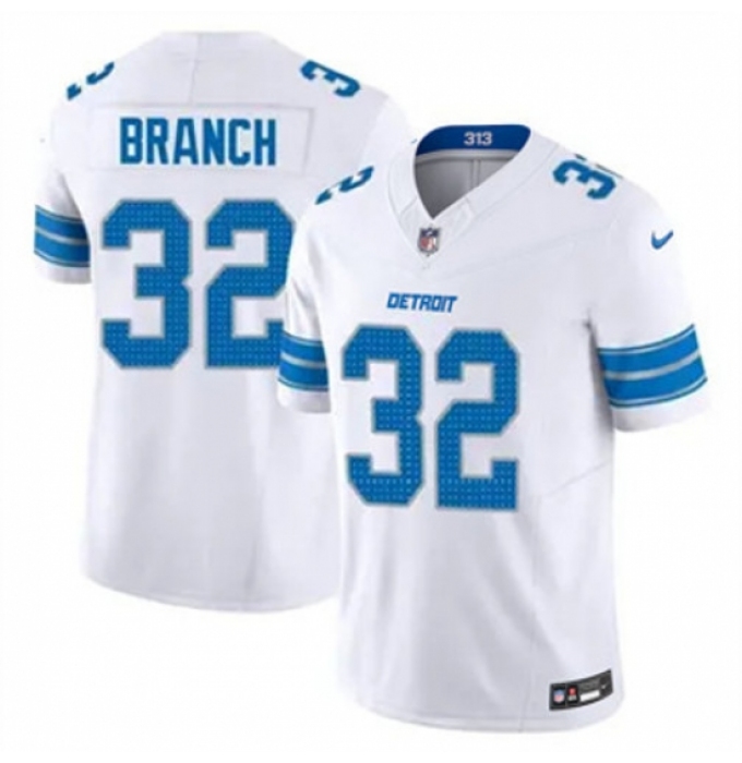 Men's Detroit Lions #32 Brian Branch White 2023 F U S E Vapor Untouchable Limited Stitched Jersey