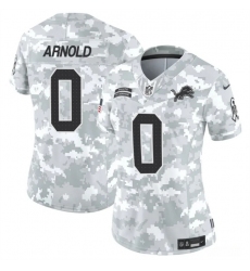 Women's Detroit Lions #0 Terrion Arnold 2024 F.U.S.E Arctic Camo Salute To Service Limited Stitched Jersey(Run Small)