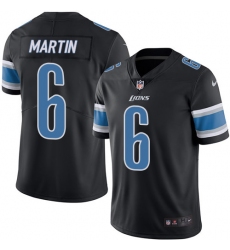 Youth Nike Detroit Lions #6 Sam Martin Limited Black Rush Vapor Untouchable NFL Jersey