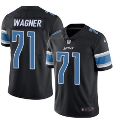 Men's Nike Detroit Lions #71 Ricky Wagner Limited Black Rush Vapor Untouchable NFL Jersey