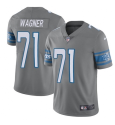 Men's Nike Detroit Lions #71 Ricky Wagner Limited Steel Rush Vapor Untouchable NFL Jersey