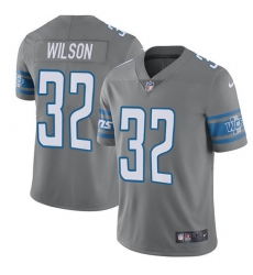 Men's Nike Detroit Lions #32 Tavon Wilson Limited Steel Rush Vapor Untouchable NFL Jersey