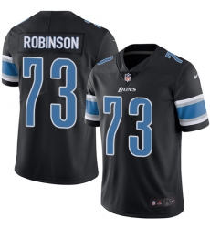 Men's Nike Detroit Lions #73 Greg Robinson Limited Black Rush Vapor Untouchable NFL Jersey