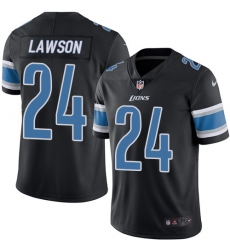 Men's Nike Detroit Lions #24 Nevin Lawson Limited Black Rush Vapor Untouchable NFL Jersey