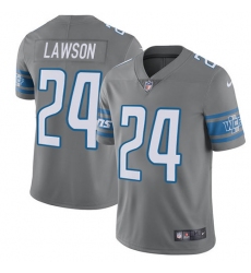 Men's Nike Detroit Lions #24 Nevin Lawson Limited Steel Rush Vapor Untouchable NFL Jersey