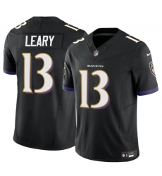 Men's Baltimore Ravens #13 Devin Leary Black 2023 F.U.S.E. Vapor Limited Football Jersey