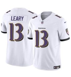 Men's Baltimore Ravens #13 Devin Leary White 2023 F.U.S.E. Vapor Limited Football Jersey