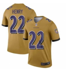 Men's Baltimore Ravens #22 Derrick Henry 2023 F U S E Rush Vapor Limited Football Stitched Jersey