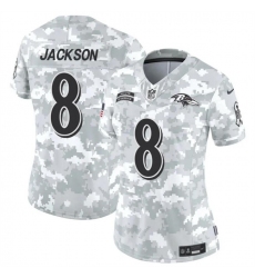 Women's Baltimore Ravens #22 Derrick Henry 2024 F.U.S.E Arctic Camo Salute To Service Limited Stitched Football Jersey(Run Small)