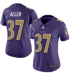 Women's Nike Baltimore Ravens #37 Javorius Allen Limited Purple Rush Vapor Untouchable NFL Jersey