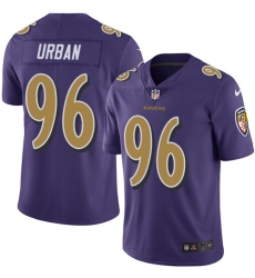 Men's Nike Baltimore Ravens #96 Brent Urban Limited Purple Rush Vapor Untouchable NFL Jersey