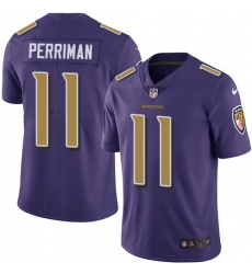 Youth Nike Baltimore Ravens #11 Breshad Perriman Limited Purple Rush Vapor Untouchable NFL Jersey