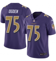 Youth Nike Baltimore Ravens #75 Jonathan Ogden Limited Purple Rush Vapor Untouchable NFL Jersey