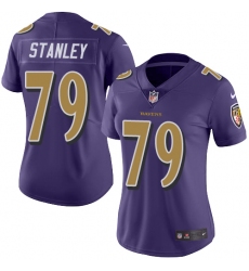 Women's Nike Baltimore Ravens #79 Ronnie Stanley Limited Purple Rush Vapor Untouchable NFL Jersey