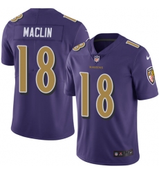 Youth Nike Baltimore Ravens #18 Jeremy Maclin Limited Purple Rush Vapor Untouchable NFL Jersey