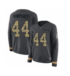 Women's Baltimore Ravens #44 Marlon Humphrey Limited Black Salute to Service Therma Long Sleeve Football Jersey Women's Baltimore Ravens #44 Marlon Humphrey Limited Black Salute to Service Therma Long Sleeve Football Jersey
