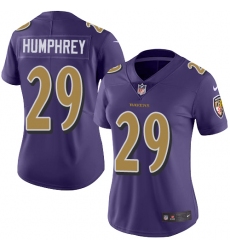 Women's Nike Baltimore Ravens #29 Marlon Humphrey Limited Purple Rush Vapor Untouchable NFL Jersey