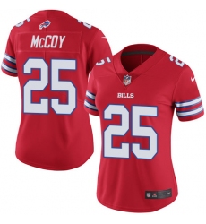 Women's Nike Buffalo Bills #25 LeSean McCoy Limited Red Rush Vapor Untouchable NFL Jersey