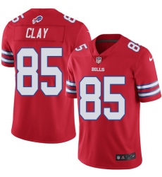 Men's Nike Buffalo Bills #85 Charles Clay Limited Red Rush Vapor Untouchable NFL Jersey