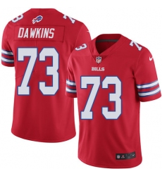 Men's Nike Buffalo Bills #73 Dion Dawkins Limited Red Rush Vapor Untouchable NFL Jersey