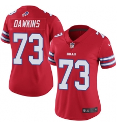 Women's Nike Buffalo Bills #73 Dion Dawkins Limited Red Rush Vapor Untouchable NFL Jersey