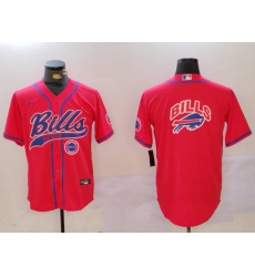 Men's Buffalo Bills big logo Team Big logo Cool Base Stitched Baseball Jersey