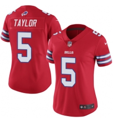 Women's Nike Buffalo Bills #5 Tyrod Taylor Limited Red Rush Vapor Untouchable NFL Jersey