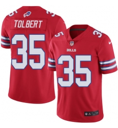 Men's Nike Buffalo Bills #35 Mike Tolbert Elite Red Rush Vapor Untouchable NFL Jersey