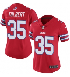 Women's Nike Buffalo Bills #35 Mike Tolbert Limited Red Rush Vapor Untouchable NFL Jersey