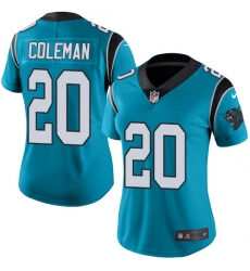 Women's Nike Carolina Panthers #20 Kurt Coleman Limited Blue Rush Vapor Untouchable NFL Jersey