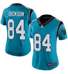 Women's Nike Carolina Panthers #84 Ed Dickson Limited Blue Rush Vapor Untouchable NFL Jersey