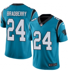 Youth Nike Carolina Panthers #24 James Bradberry Limited Blue Rush Vapor Untouchable NFL Jersey