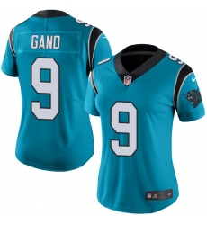 Women's Nike Carolina Panthers #9 Graham Gano Limited Blue Rush Vapor Untouchable NFL Jersey