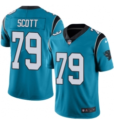 Men's Nike Carolina Panthers #79 Chris Scott Limited Blue Rush Vapor Untouchable NFL Jersey