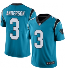 Men's Nike Carolina Panthers #3 Derek Anderson Limited Blue Rush Vapor Untouchable NFL Jersey