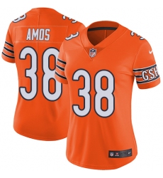 Women's Nike Chicago Bears #38 Adrian Amos Limited Orange Rush Vapor Untouchable NFL Jersey