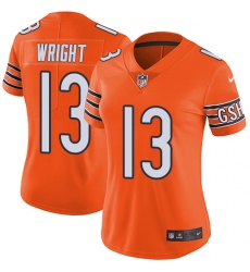 Women's Nike Chicago Bears #13 Kendall Wright Limited Orange Rush Vapor Untouchable NFL Jersey