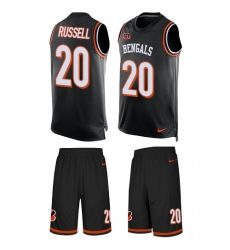 Men's Nike Cincinnati Bengals #20 KeiVarae Russell Limited Black Tank Top Suit NFL Jersey