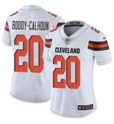 Women's Nike Cleveland Browns #20 Briean Boddy-Calhoun White Vapor Untouchable Limited Player NFL Jersey
