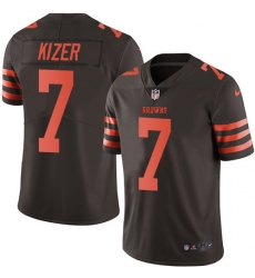 Men's Nike Cleveland Browns #7 DeShone Kizer Limited Brown Rush Vapor Untouchable NFL Jersey