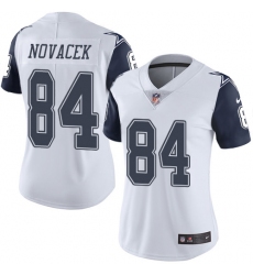 Women's Nike Dallas Cowboys #84 Jay Novacek Limited White Rush Vapor Untouchable NFL Jersey