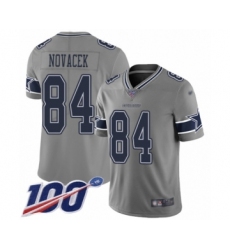 Youth Dallas Cowboys #84 Jay Novacek Limited Gray Inverted Legend 100th Season Football Jersey