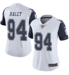 Women's Nike Dallas Cowboys #94 Charles Haley Limited White Rush Vapor Untouchable NFL Jersey