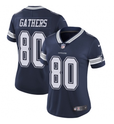 Women's Nike Dallas Cowboys #80 Rico Gathers Navy Blue Team Color Vapor Untouchable Limited Player NFL Jersey