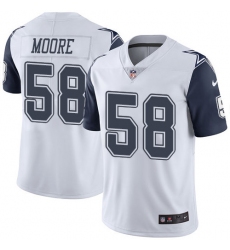 Men's Nike Dallas Cowboys #58 Damontre Moore Limited White Rush Vapor Untouchable NFL Jersey