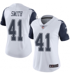 Women's Nike Dallas Cowboys #41 Keith Smith Limited White Rush Vapor Untouchable NFL Jersey