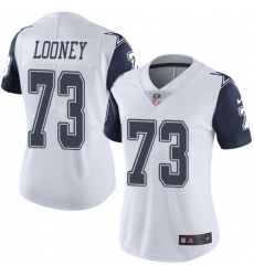 Women's Nike Dallas Cowboys #73 Joe Looney Limited White Rush Vapor Untouchable NFL Jersey