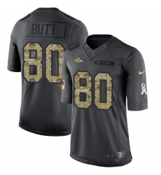 Youth Nike Denver Broncos #80 Jake Butt Limited Black 2016 Salute to Service NFL Jersey