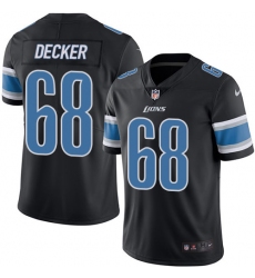 Youth Nike Detroit Lions #68 Taylor Decker Limited Black Rush Vapor Untouchable NFL Jersey